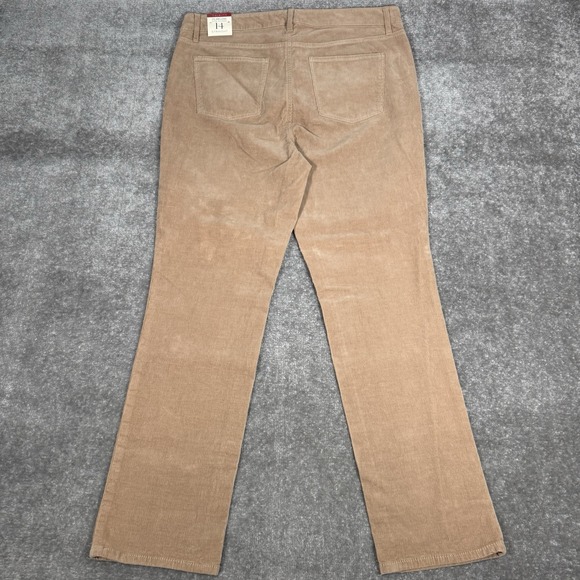 NWT Talbots Pants Women's 14 Beige‎ Corduroy Straight Leg Flawless Five Pocket - Picture 2 of 8